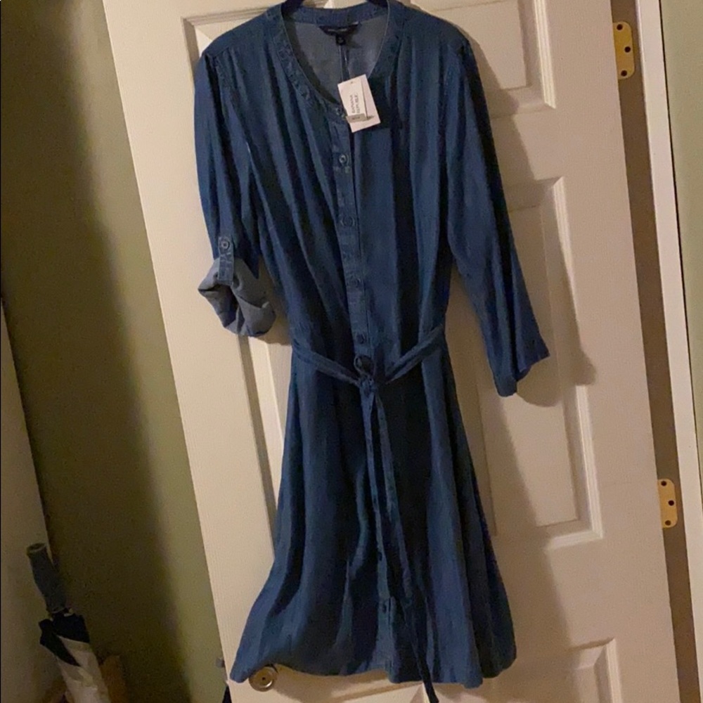 Banana republic chambray dress with pockets!